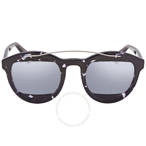 Dior Silver Round Ladies Sunglasses DIORMANIA1 AB8/DC 50